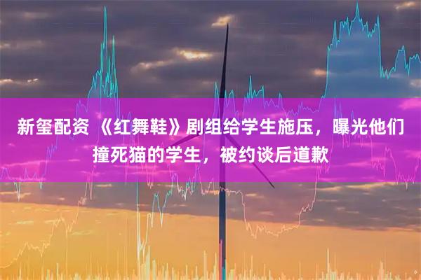 新玺配资 《红舞鞋》剧组给学生施压，曝光他们撞死猫的学生，被约谈后道歉